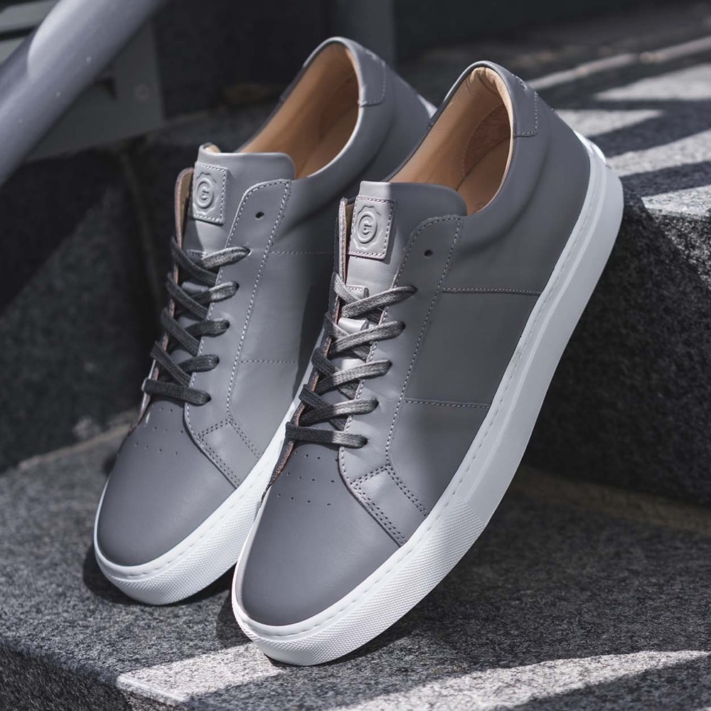 The Great The Royale Grey Leather Sneaker | 12